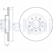 BG4960C Brzdový kotouč DELPHI