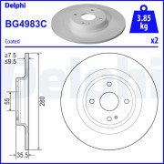 BG4983C Brzdový kotouč DELPHI