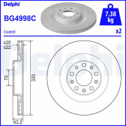 BG4998C Brzdový kotouč DELPHI