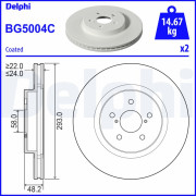 BG5004C Brzdový kotouč DELPHI