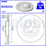 BG5023C Brzdový kotouč DELPHI