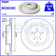 BG5039C Brzdový kotouč DELPHI