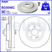 BG5046C Brzdový kotouč DELPHI