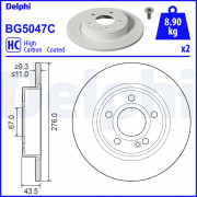 BG5047C DELPHI brzdový kotúč BG5047C DELPHI