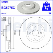 BG5075C Brzdový kotouč DELPHI