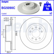 BG5090C Brzdový kotouč DELPHI