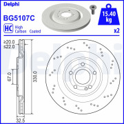 BG5107C Brzdový kotouč DELPHI