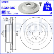 BG5108C Brzdový kotouč DELPHI