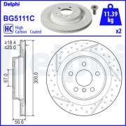 BG5111C Brzdový kotouč DELPHI