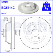 BG5114C Brzdový kotouč DELPHI