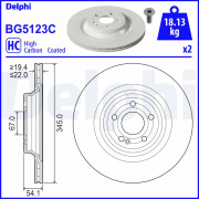 BG5123C Brzdový kotouč DELPHI