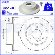 BG5124C Brzdový kotouč DELPHI