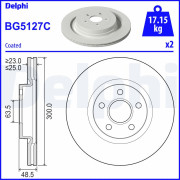 BG5127C Brzdový kotouč DELPHI