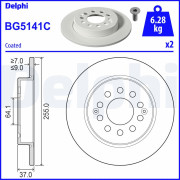 BG5141C Brzdový kotouč DELPHI