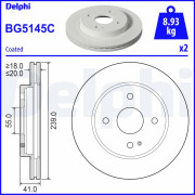 BG5145C Brzdový kotouč DELPHI