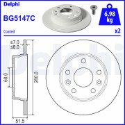 BG5147C Brzdový kotouč DELPHI