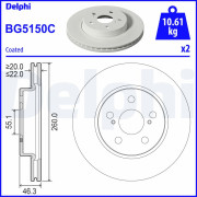 BG5150C Brzdový kotouč DELPHI