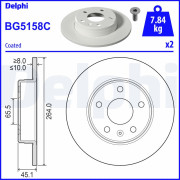 BG5158C Brzdový kotouč DELPHI