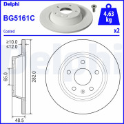 BG5161C Brzdový kotouč DELPHI