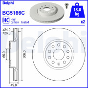 BG5166C Brzdový kotouč DELPHI