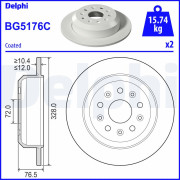 BG5176C Brzdový kotouč DELPHI