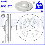 BG5187C Brzdový kotouč DELPHI