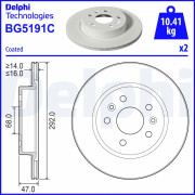 BG5191C Brzdový kotouč DELPHI