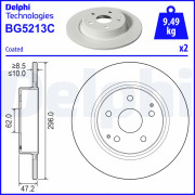 BG5213C Brzdový kotouč DELPHI