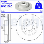 BG5268C Brzdový kotouč DELPHI