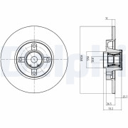 BG9053RSC Brzdový kotouč DELPHI