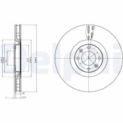 BG9107C Brzdový kotouč DELPHI