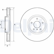 BG9152 Brzdový kotouč DELPHI
