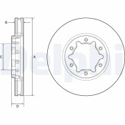 BG9179 Brzdový kotouč DELPHI