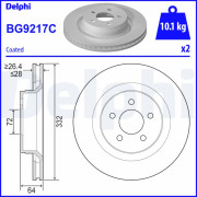 BG9217C Brzdový kotouč DELPHI