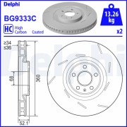 BG9333C Brzdový kotouč DELPHI