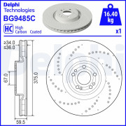 BG9485C Brzdový kotouč DELPHI