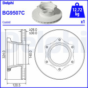 BG9507C Brzdový kotouč DELPHI