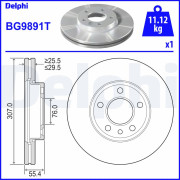 BG9891T Brzdový kotouč DELPHI