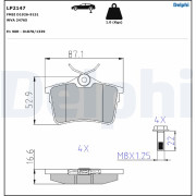 LP2147 Brzdové destičky DELPHI