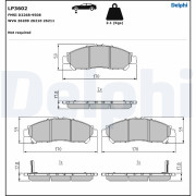 LP3602 Sada brzdových destiček, kotoučová brzda DELPHI
