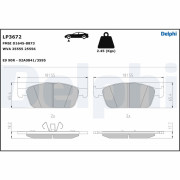 LP3672 DELPHI sada brzdových platničiek kotúčovej brzdy LP3672 DELPHI