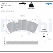 LP3710 Sada brzdových destiček, kotoučová brzda DELPHI