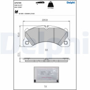 LP3735 DELPHI sada brzdových platničiek kotúčovej brzdy LP3735 DELPHI