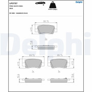 LP3737 Sada brzdových destiček, kotoučová brzda DELPHI
