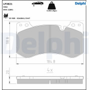 LP3821 DELPHI sada brzdových platničiek kotúčovej brzdy LP3821 DELPHI