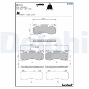 LP3836 Sada brzdových destiček, kotoučová brzda DELPHI