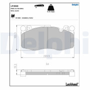 LP3868 DELPHI sada brzdových platničiek kotúčovej brzdy LP3868 DELPHI