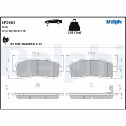 LP3881 Sada brzdových destiček, kotoučová brzda DELPHI
