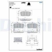 LP5000EV Sada brzdových destiček, kotoučová brzda DELPHI