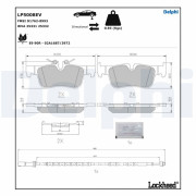 LP5008EV Sada brzdových destiček, kotoučová brzda DELPHI